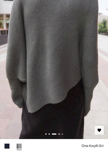 Gri Örgü Kadın Triko Bluz - Görsel 4