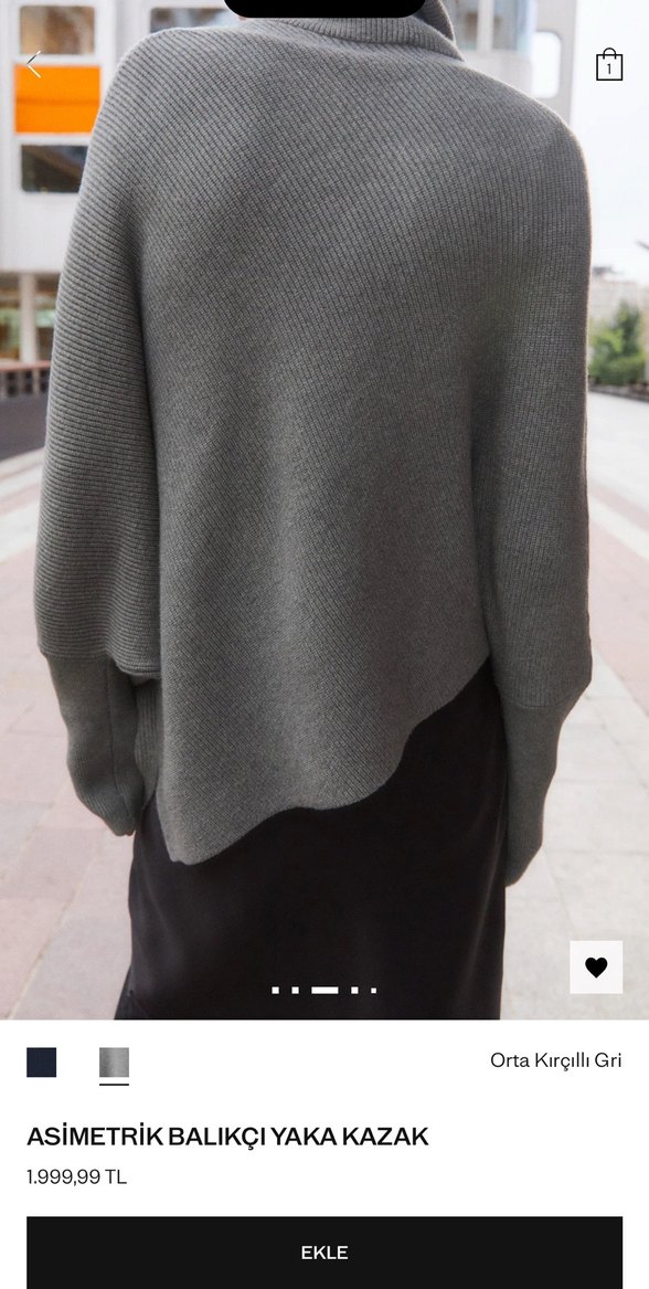 Gri Örgü Kadın Triko Bluz - Görsel 4