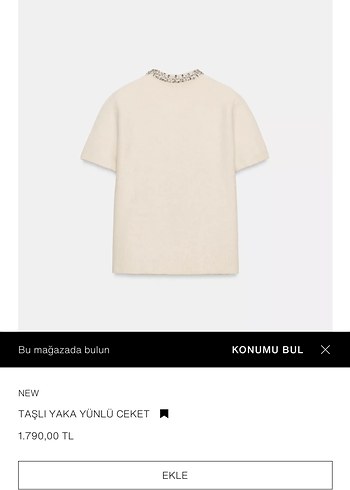 ekru Kısa Kollu Hırka - Görsel 10