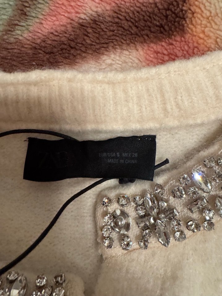 ekru Kısa Kollu Hırka - Görsel 5