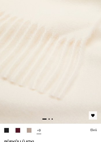 Kadın Ekru Püsküllü Atkı - Görsel 2