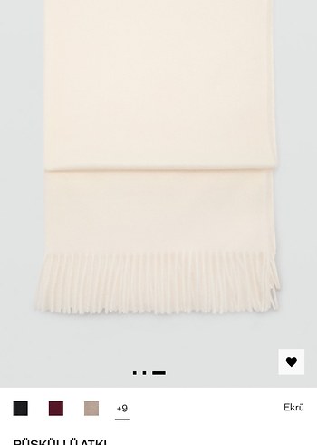 Kadın Ekru Püsküllü Atkı - Görsel 3