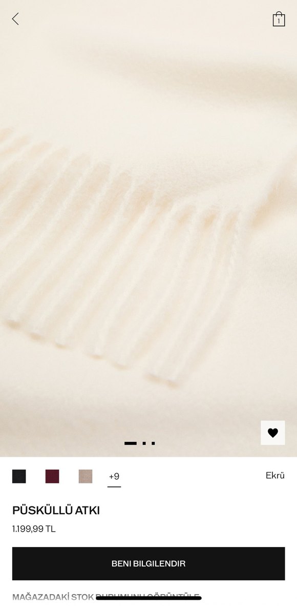 Kadın Ekru Püsküllü Atkı - Görsel 2