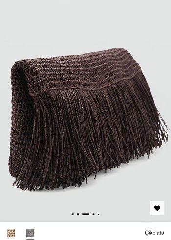 Püsküllü Kahverengi Bohem Kadın Portföy Çanta - Görsel 2