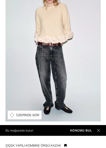 Çiçek Detaylı Kazak - Görsel 7