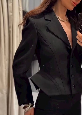 Siyah Kadın Blazer Ceket - Görsel 4