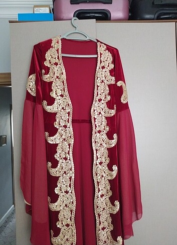 s Beden bordo Renk Kaftan