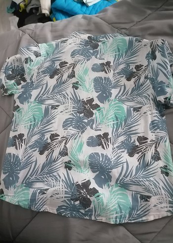 Erkek Bohem Desenli Kısa Kollu Gömlek - Görsel 3