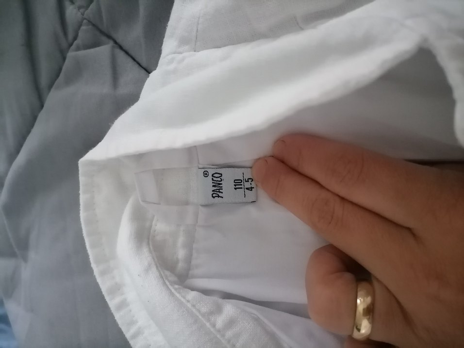 Düğmeli Beyaz Keten erkek çocuk Ceket - Görsel 2