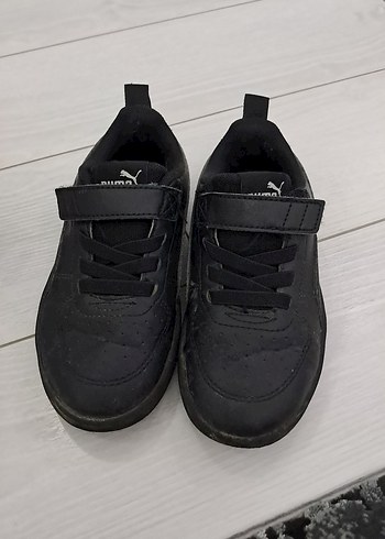 Siyah Erkek Çocuk Spor Ayakkabı Velcro - Görsel 2