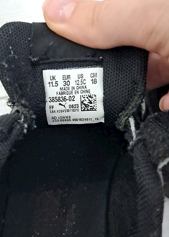 Siyah Erkek Çocuk Spor Ayakkabı Velcro - Görsel 4