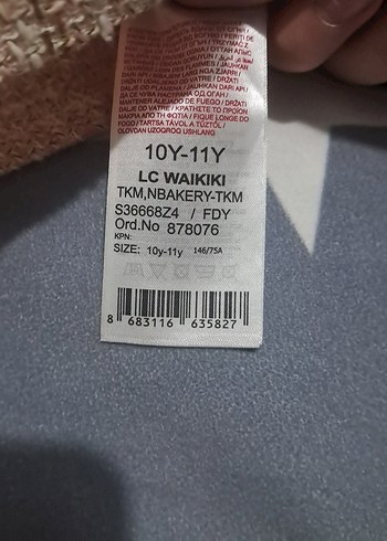 Düğmeli Ekoseli Bej kız Çocuk jile - Görsel 4