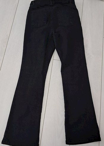 Siyah Payetli Midi ispanyol paça pantalon - Görsel 3