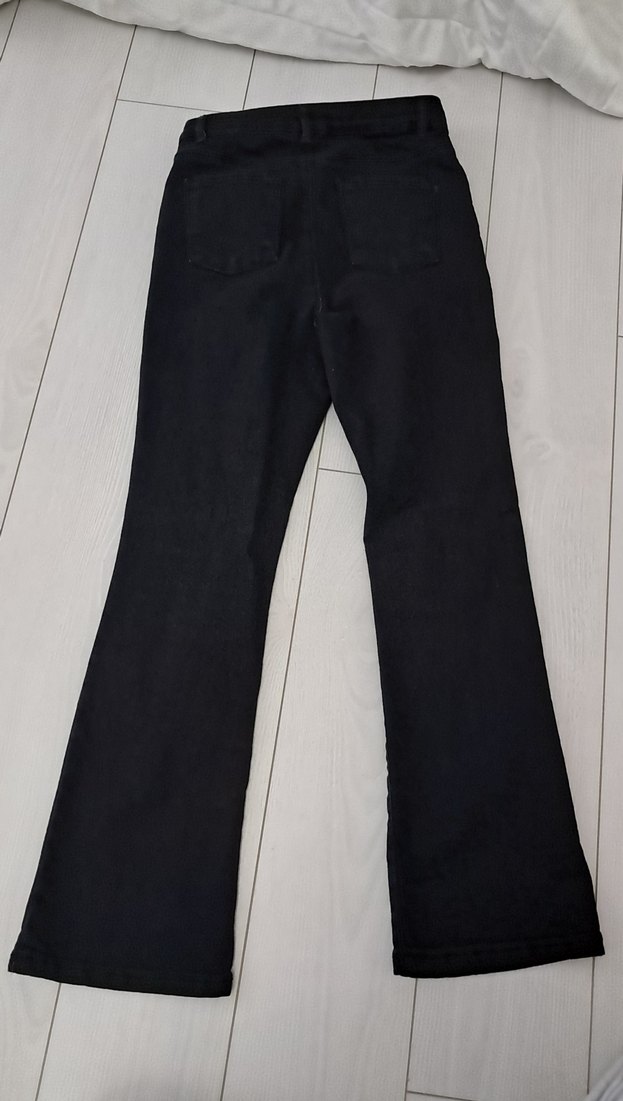 Siyah Payetli Midi ispanyol paça pantalon - Görsel 3