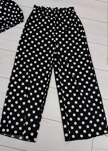 Siyah Puantiyeli kız çocuk tulum üst 7 8 yaş altı 8 9 yaş - Görsel 2