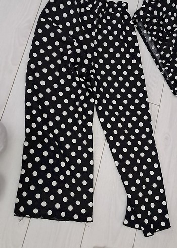 Siyah Puantiyeli kız çocuk tulum üst 7 8 yaş altı 8 9 yaş - Görsel 3