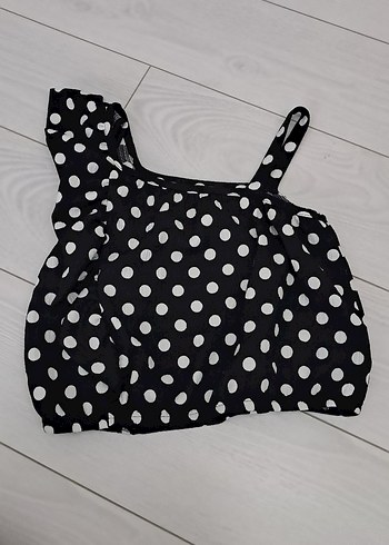 Siyah Puantiyeli kız çocuk tulum üst 7 8 yaş altı 8 9 yaş - Görsel 4