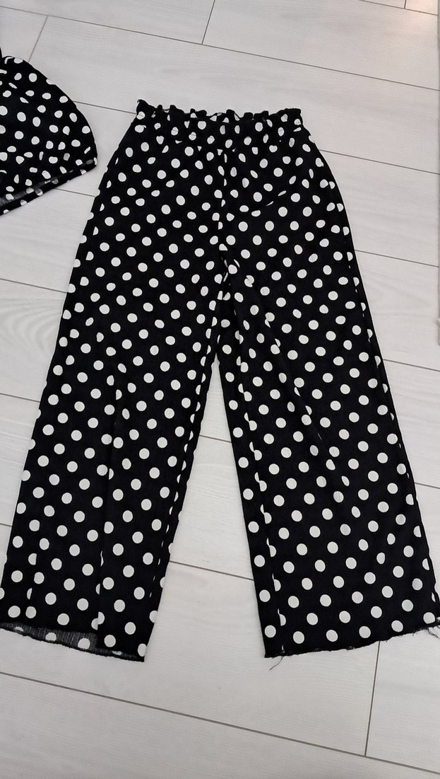 Siyah Puantiyeli kız çocuk tulum üst 7 8 yaş altı 8 9 yaş - Görsel 2