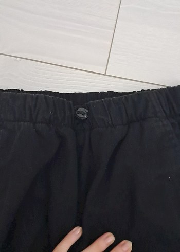 Siyah Rahat Kesim kız çocuk  paraşüt  Pantolon - Görsel 2