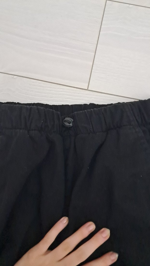 Siyah Rahat Kesim kız çocuk  paraşüt  Pantolon - Görsel 2