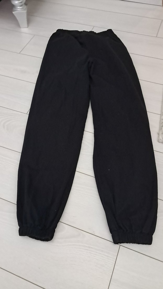 Siyah Rahat Kesim kız çocuk  paraşüt  Pantolon - Görsel 4