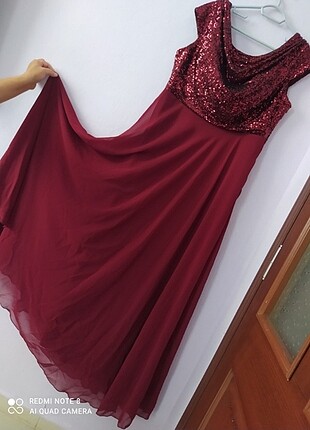 Bordo simli abiye