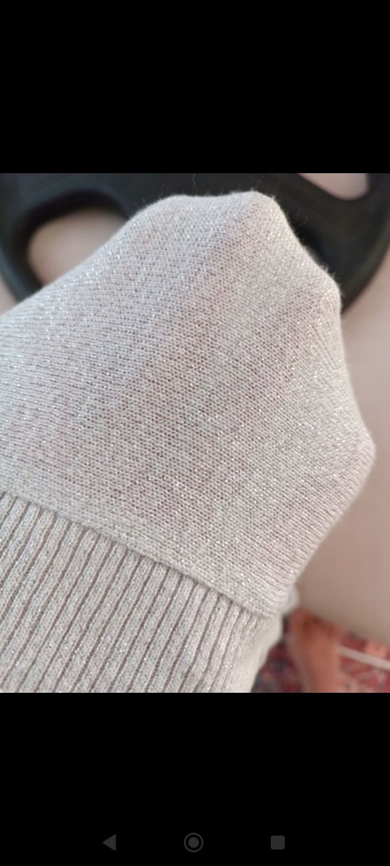 hafif simli süveter - Görsel 4