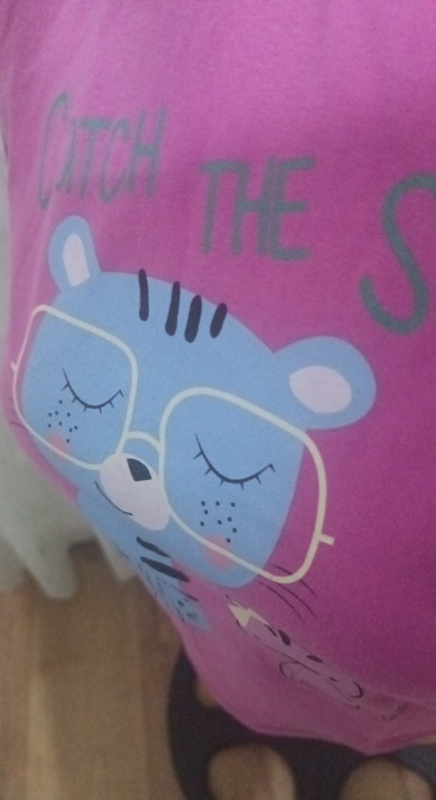 Kız Çocuk Pembe Uzun Kollu Baskılı Tişört - Görsel 3