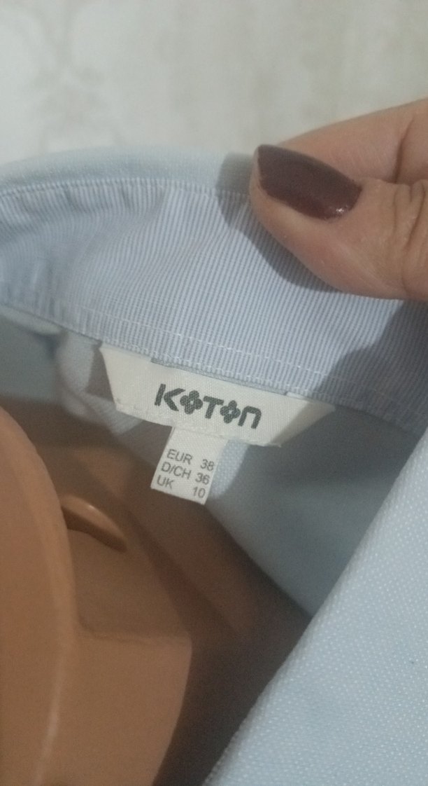 Kadın açık mavi Kısa Kollu Gömlek - Görsel 5