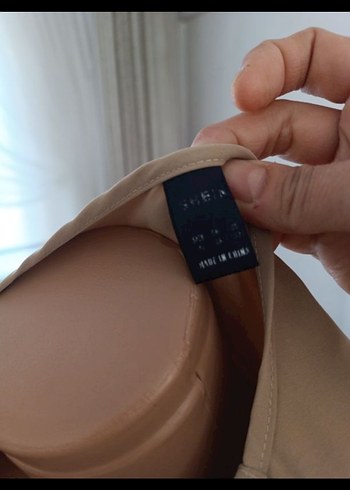 Bej Düğmeli Uzun Bohem Elbise - Görsel 8