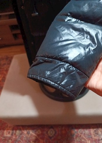 Kürk Detaylı Siyah  Uzun Zara Kadın Kışlık Mont - Görsel 3