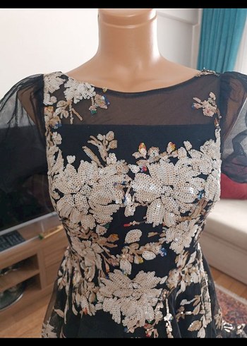 islemeli gece elbisesi - Görsel 3