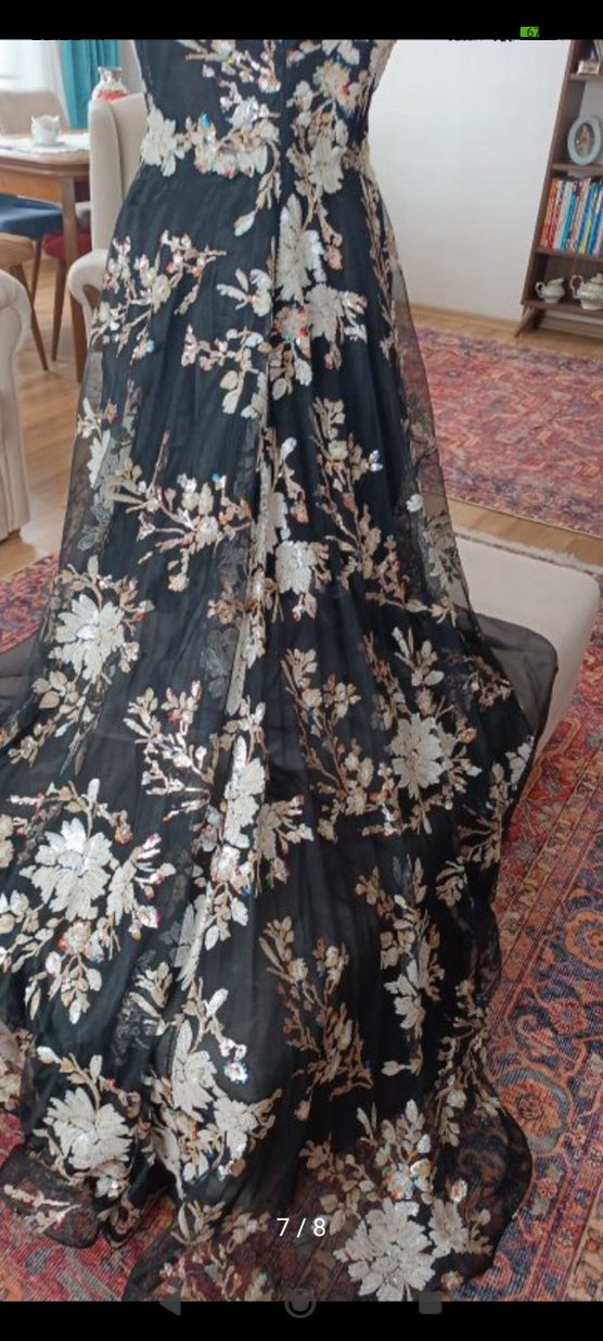 islemeli gece elbisesi - Görsel 4