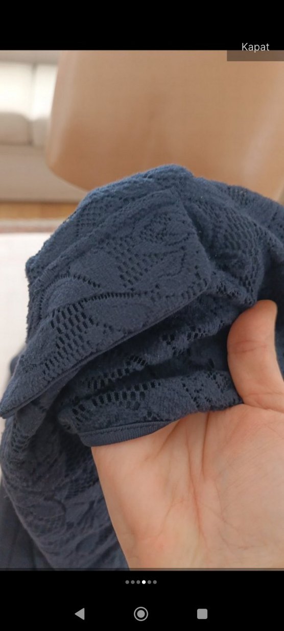 Kızlar İçin Düğmeli Lacivert Bolero - Görsel 4