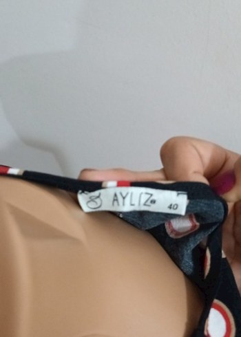 Düğmeli Puantiyeli Uzun Bohem Elbise - Görsel 7