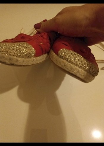 Kırmızı hakiki magza marka  Deri Bohem Kadın espadril - Görsel 14