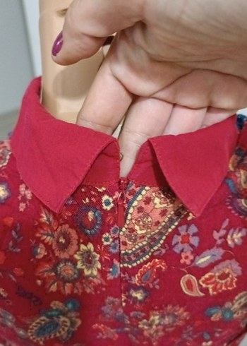 codentry Dantel Detaylı  Çok Renkli yün pamuk karışımı Elbise - Görsel 6