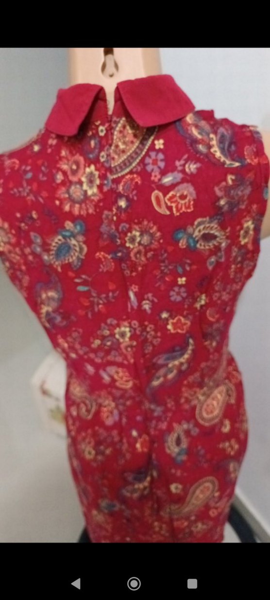 codentry Dantel Detaylı  Çok Renkli yün pamuk karışımı Elbise - Görsel 2