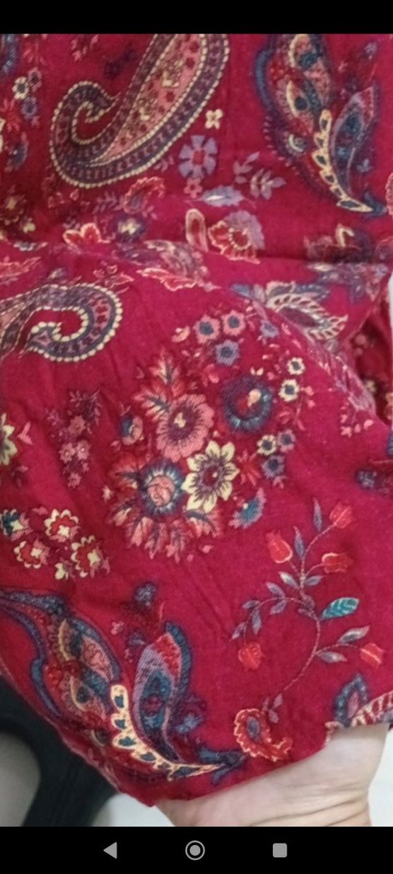 codentry Dantel Detaylı  Çok Renkli yün pamuk karışımı Elbise - Görsel 5