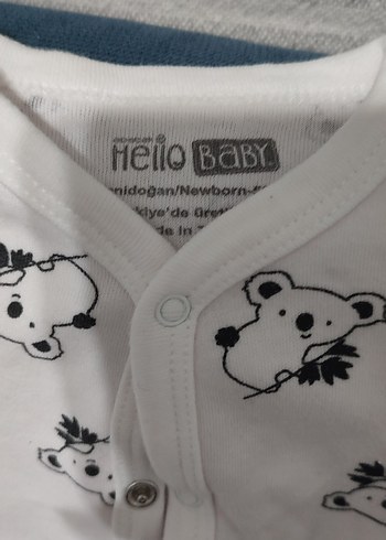 HelloBaby Bebek Erkek Uzun Kollu Pamuklu Tulum