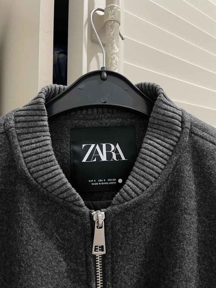 Gri Fermuarlı Midi Streetwear Kadın Kaban - Görsel 4