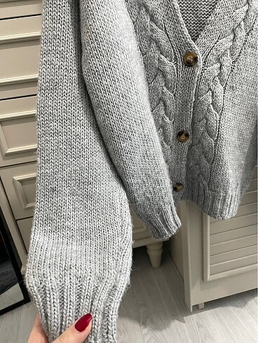 gri hırka - Görsel 7