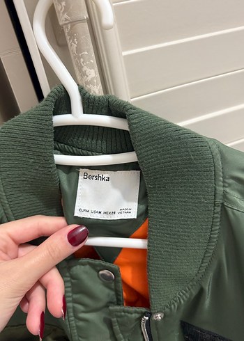 Haki Kadın Street Wear Fermuarlı Ceket - Görsel 2