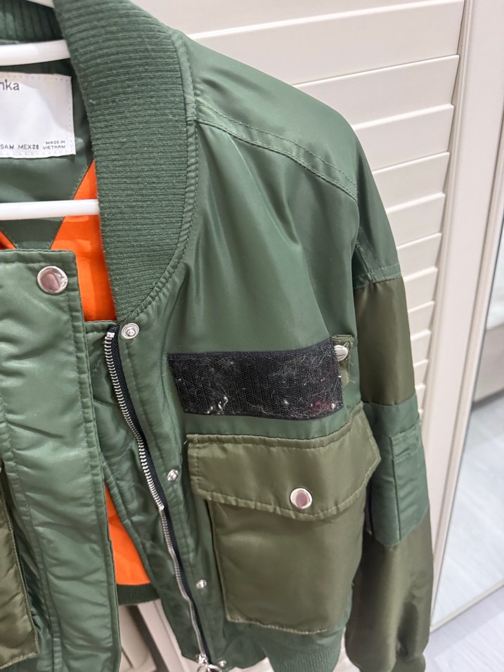 Haki Kadın Street Wear Fermuarlı Ceket - Görsel 5