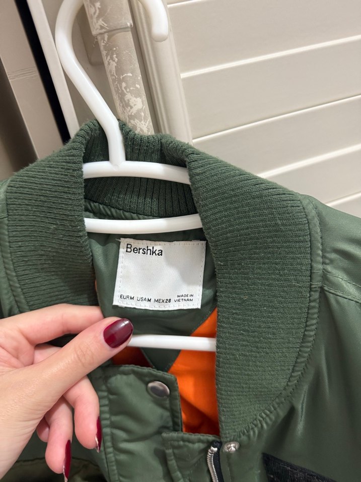 Haki Kadın Street Wear Fermuarlı Ceket - Görsel 2