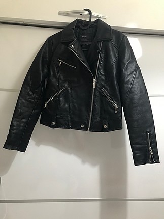 Bershka siyah deri ceket 