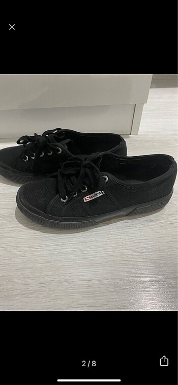 Superga Superga siyah bez ayakkabı