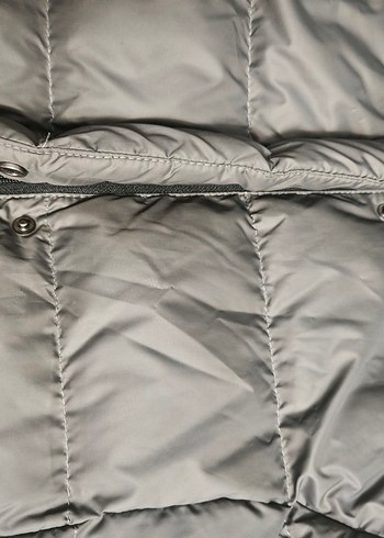 Armine Kadın Gri Uzun Kışlık Kürklü Mont - Görsel 6