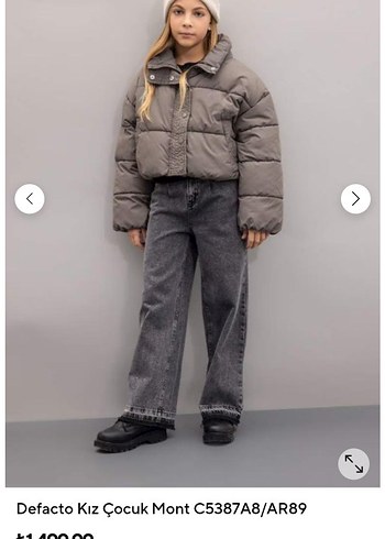 Defacto Gri Düğmeli Midi Kış Montu - Görsel 2