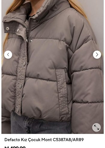 Defacto Gri Düğmeli Midi Kış Montu - Görsel 3